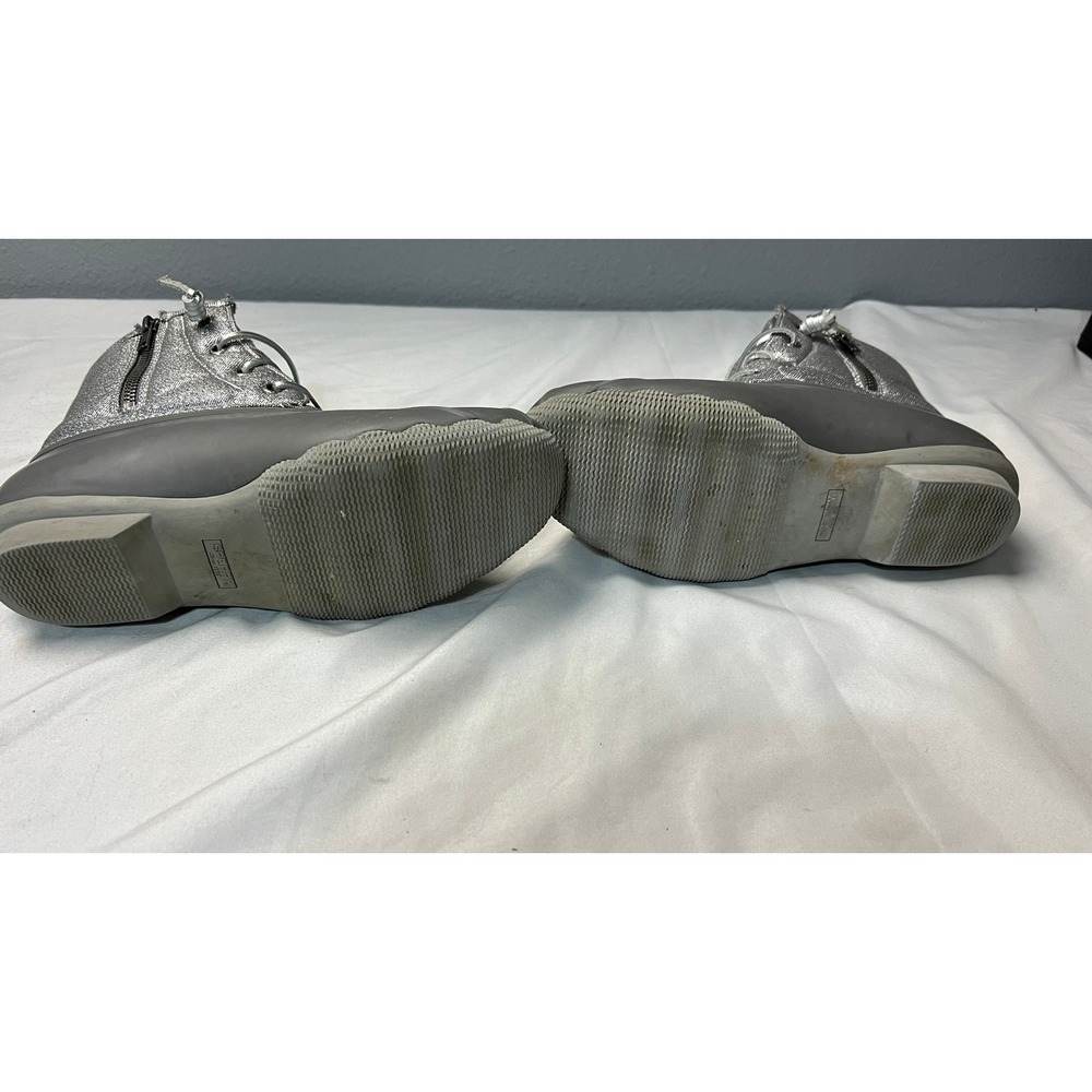Sperry Top-Sider Saltwater Metallic Grey Silver Duck Boots STS80772 Womens 9.5 - Picture 12 of 13